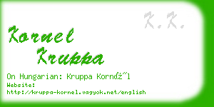 kornel kruppa business card